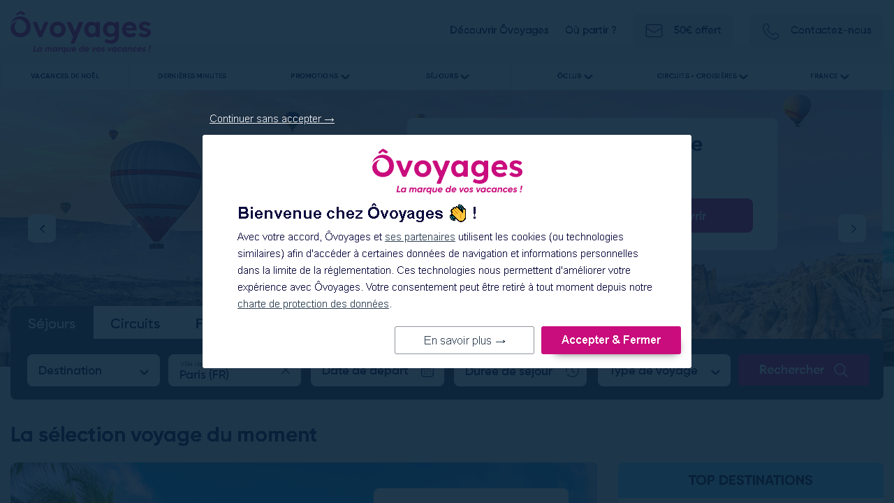 Capture d'écran de http://www.ovoyages.com/